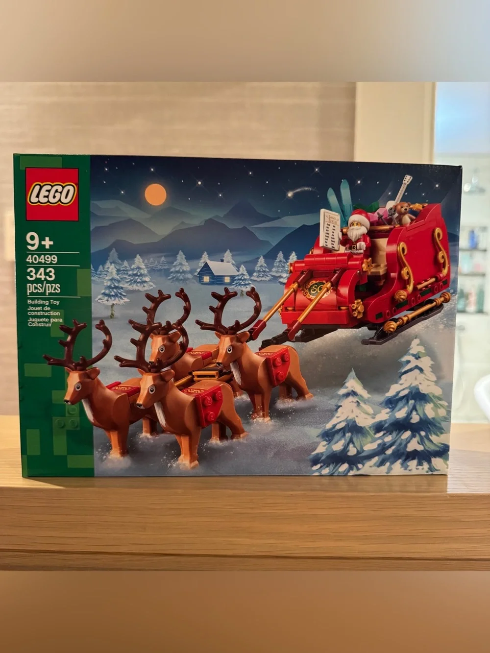 LEGO Red Santa Sleigh with Brown Reindeer - LEGO